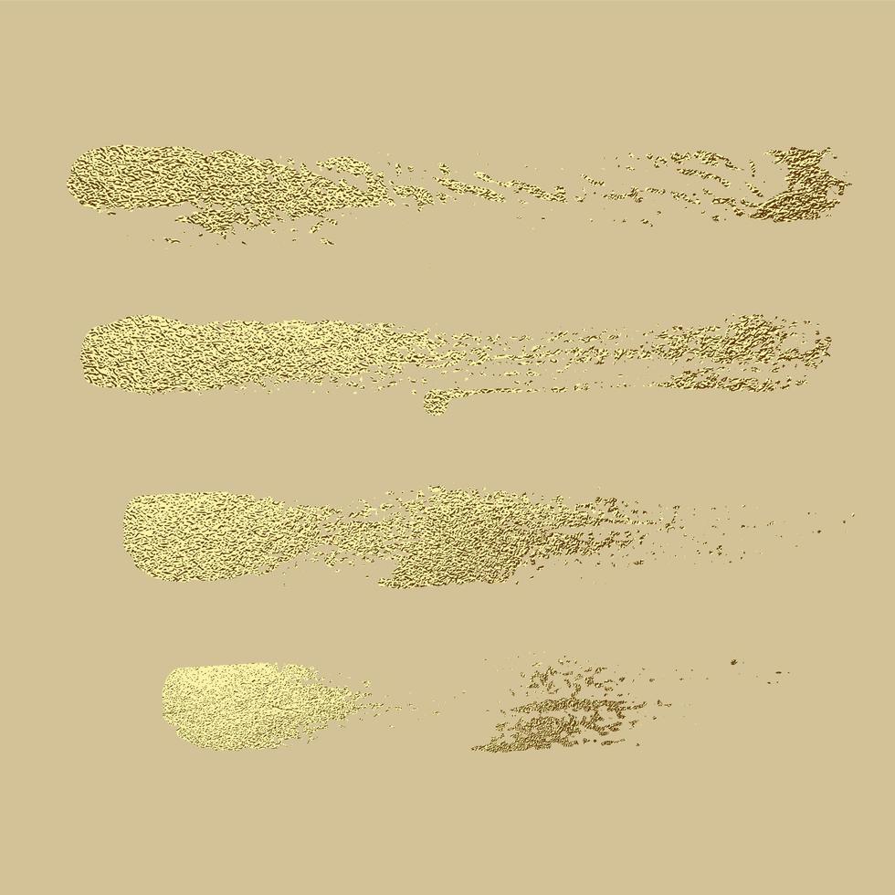 Vector gold paint stroke. Abstract gold glittering textured art illustration.