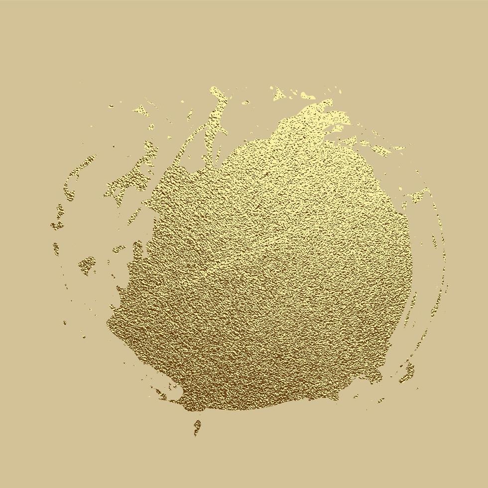 Vector gold paint stroke. Abstract gold glittering textured art illustration.