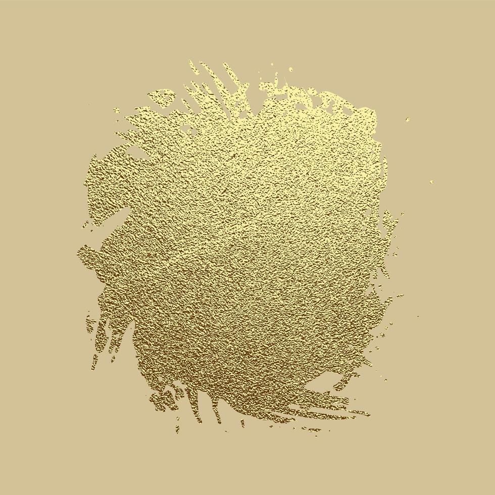 trazo de pintura de oro vectorial. ilustración de arte texturizado brillante de oro abstracto. vector