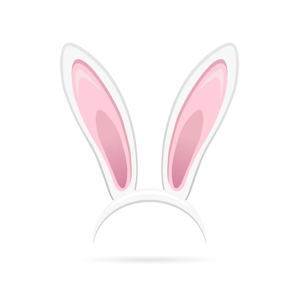 Easter mask with bunny ears isolated vector