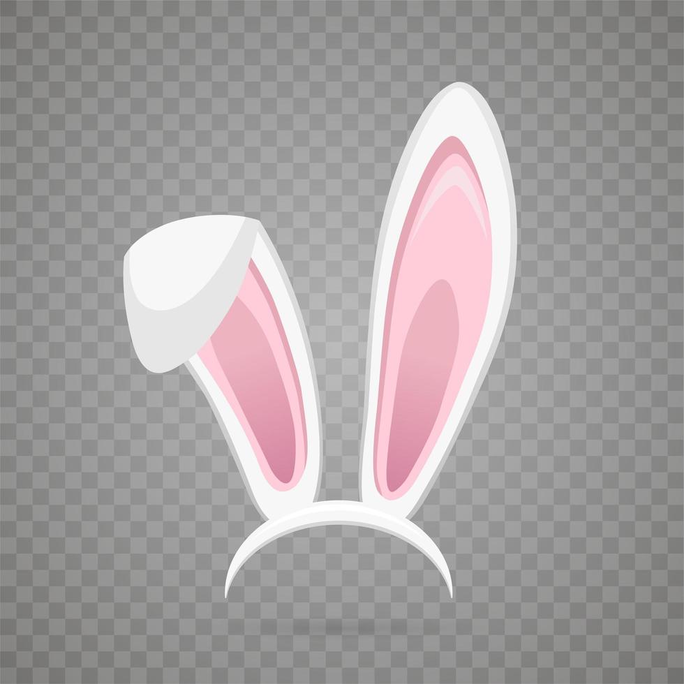 Easter mask with bunny ears isolated vector