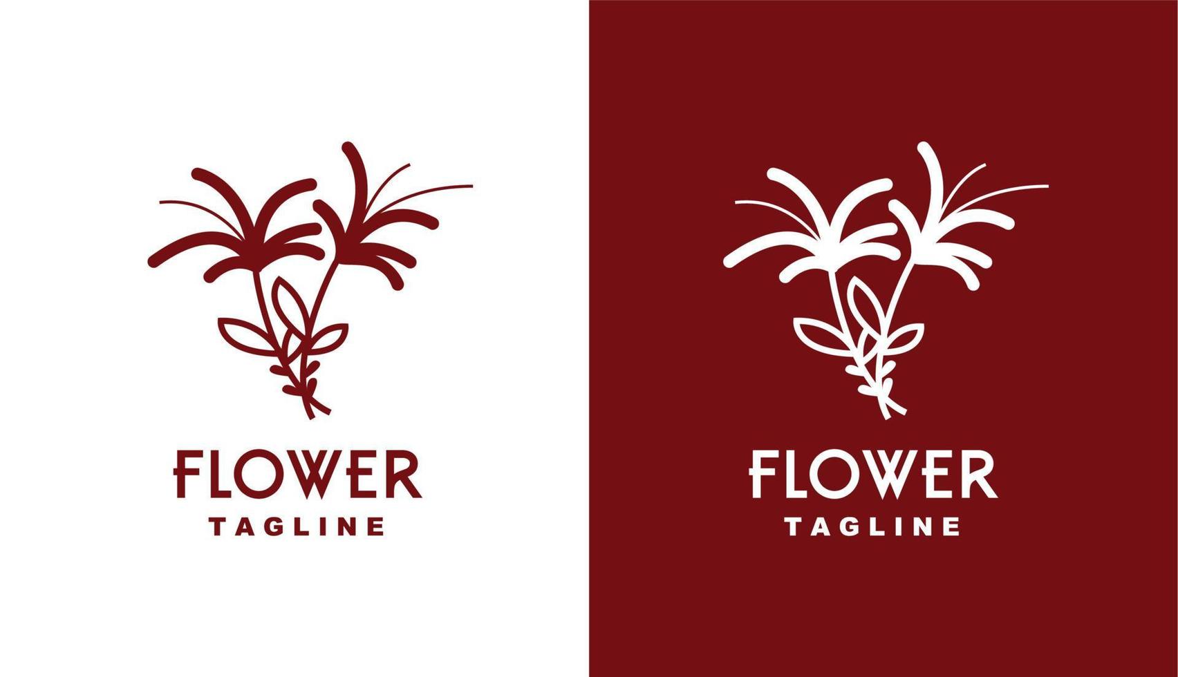 inspiración de diseño de logotipo de flor de lirio gemelo para boutiques y otras marcas vector