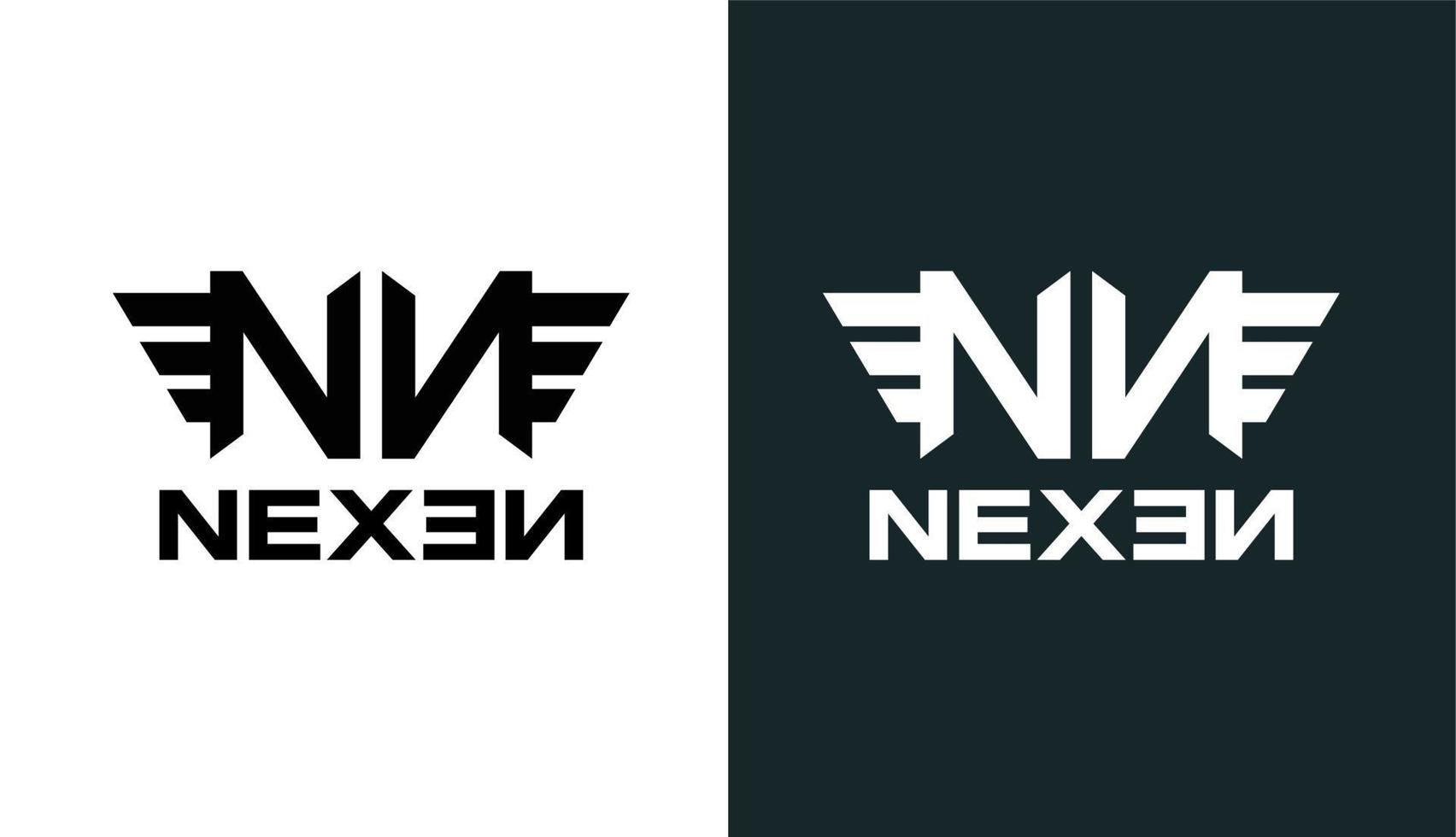 N wings simple logo, logo letter N minimalist for brand and company vector