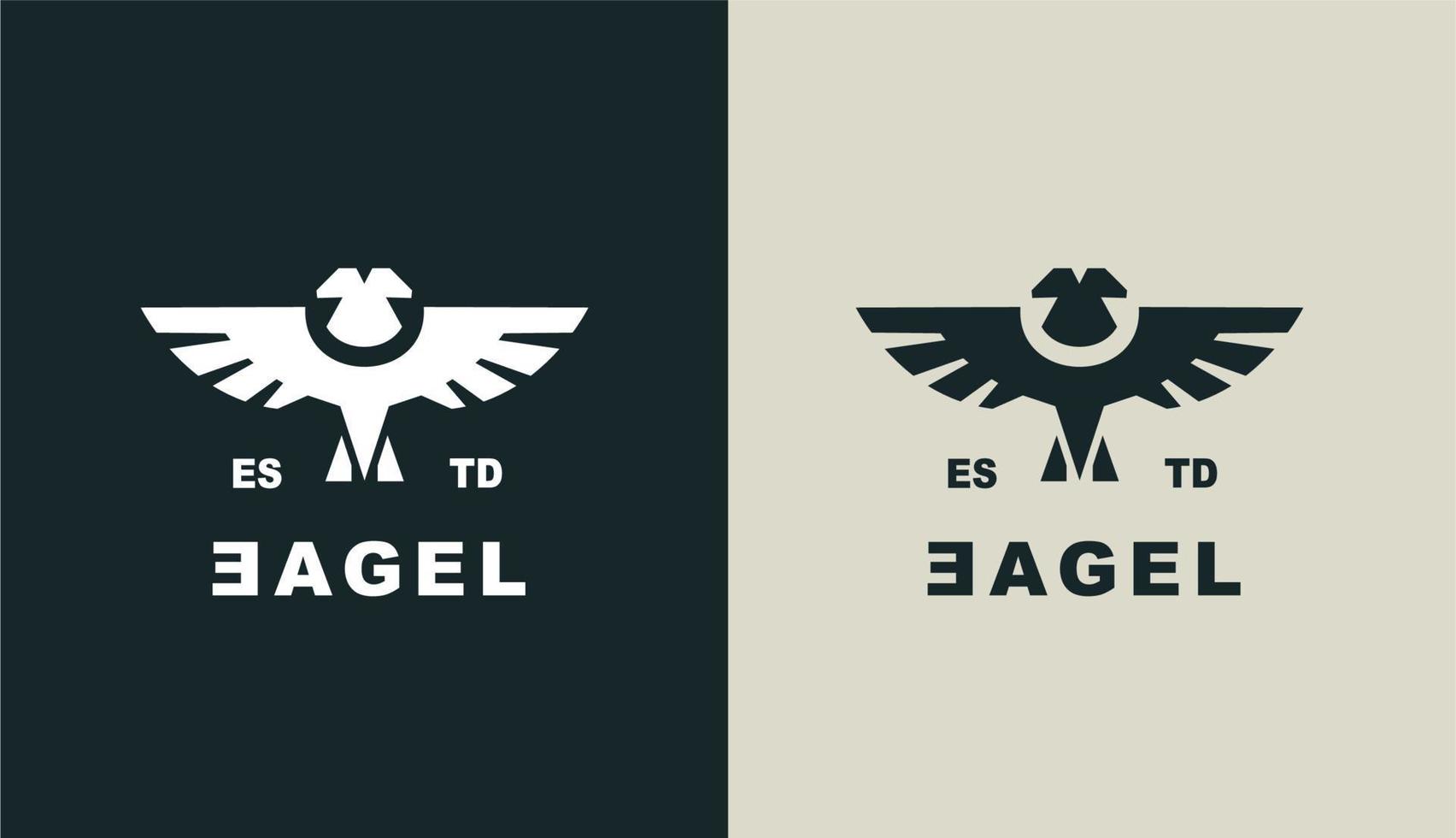 eagel geometrick modern logo for brand and company vector