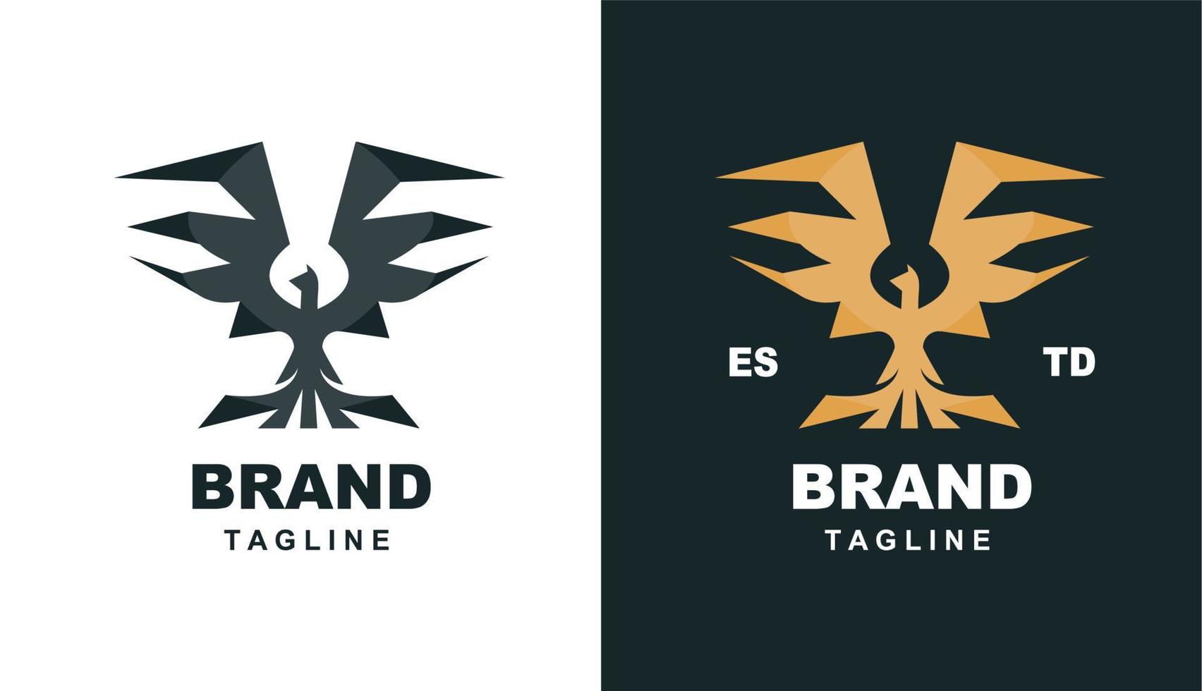 logotipo simple y moderno de halcón para marca y empresa vector