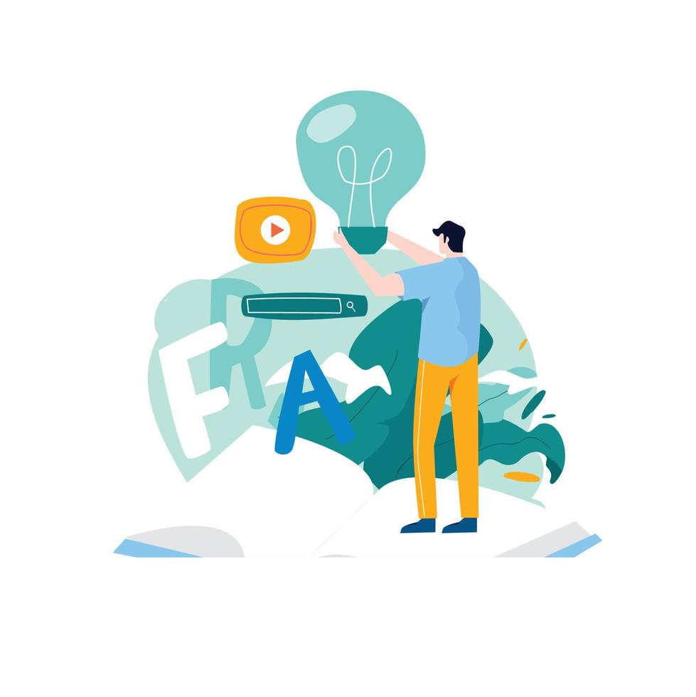 Education, distance education, internet studying, e-learning flat vector illustration. Online classes, training courses, tutorials, online education design for mobile and web graphics