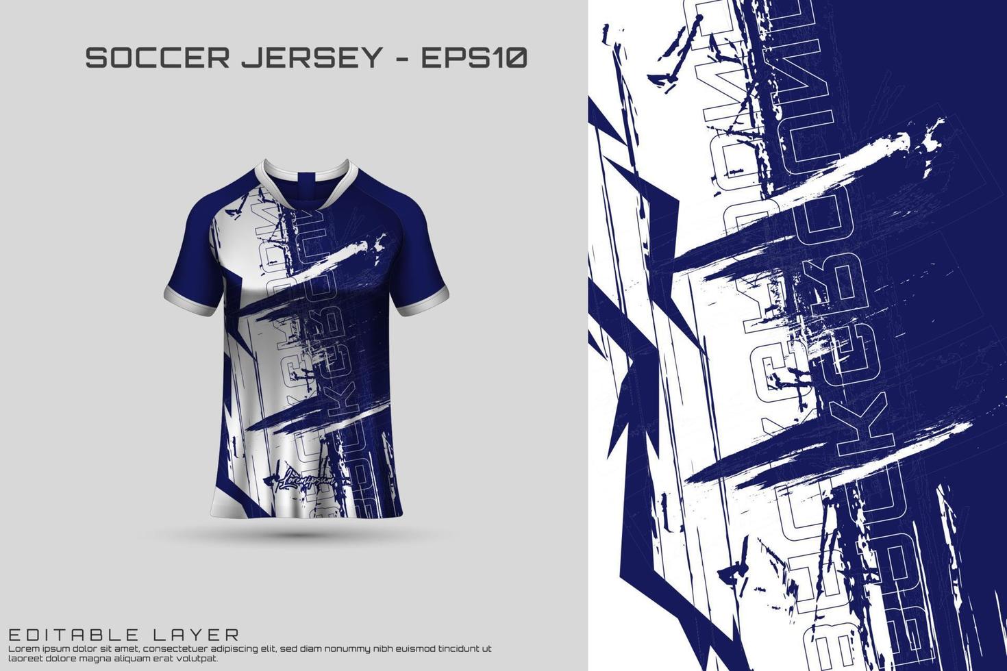 Sports jersey and t-shirt template sports jersey design vector mockup.