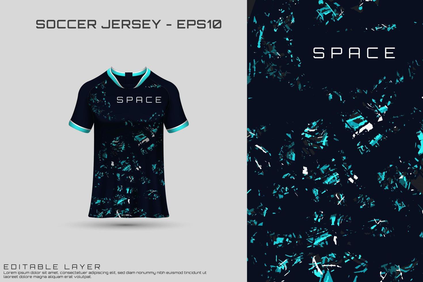 Sports jersey and t-shirt template sports jersey design vector mockup.