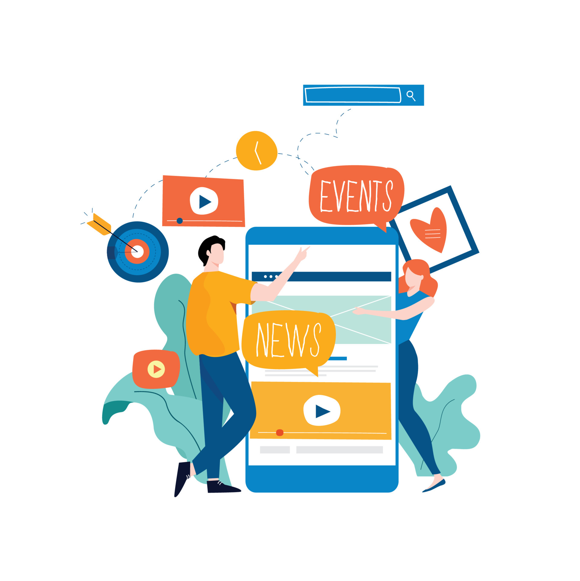 E-mail news, subscription, promotion flat vector illustration. Online