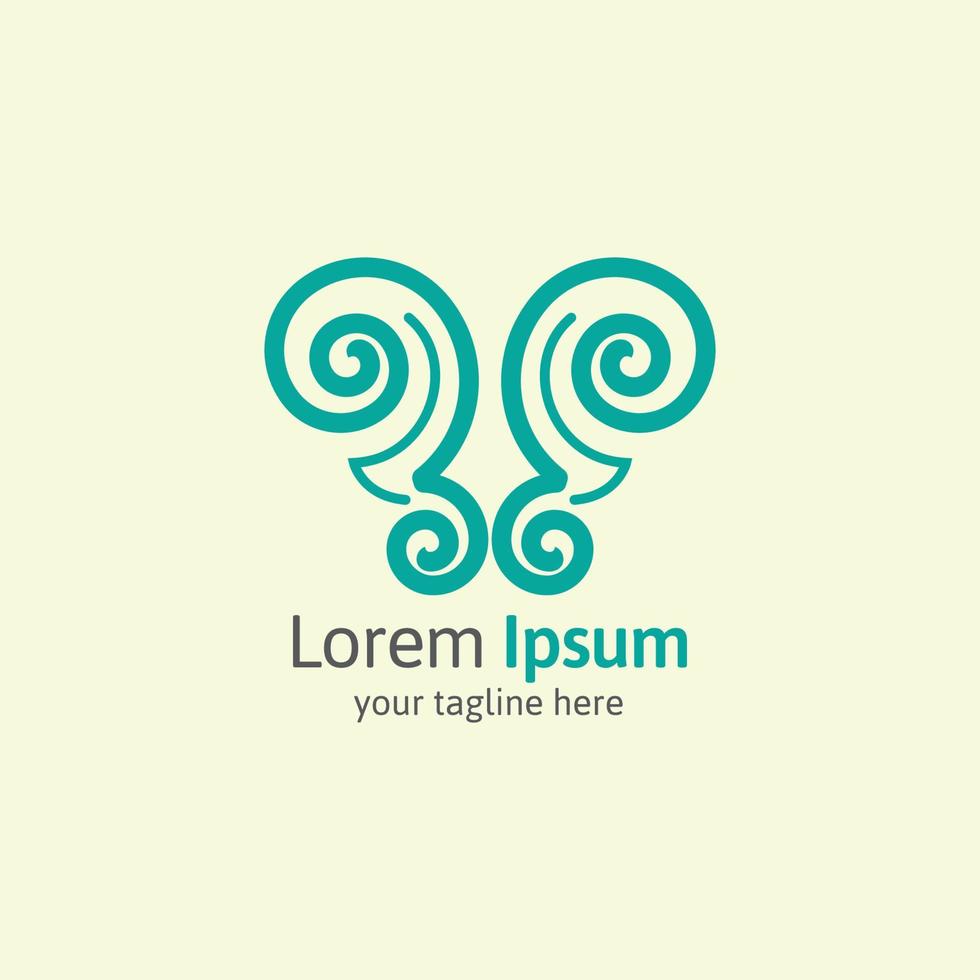 Butterfly logo vector design illustration