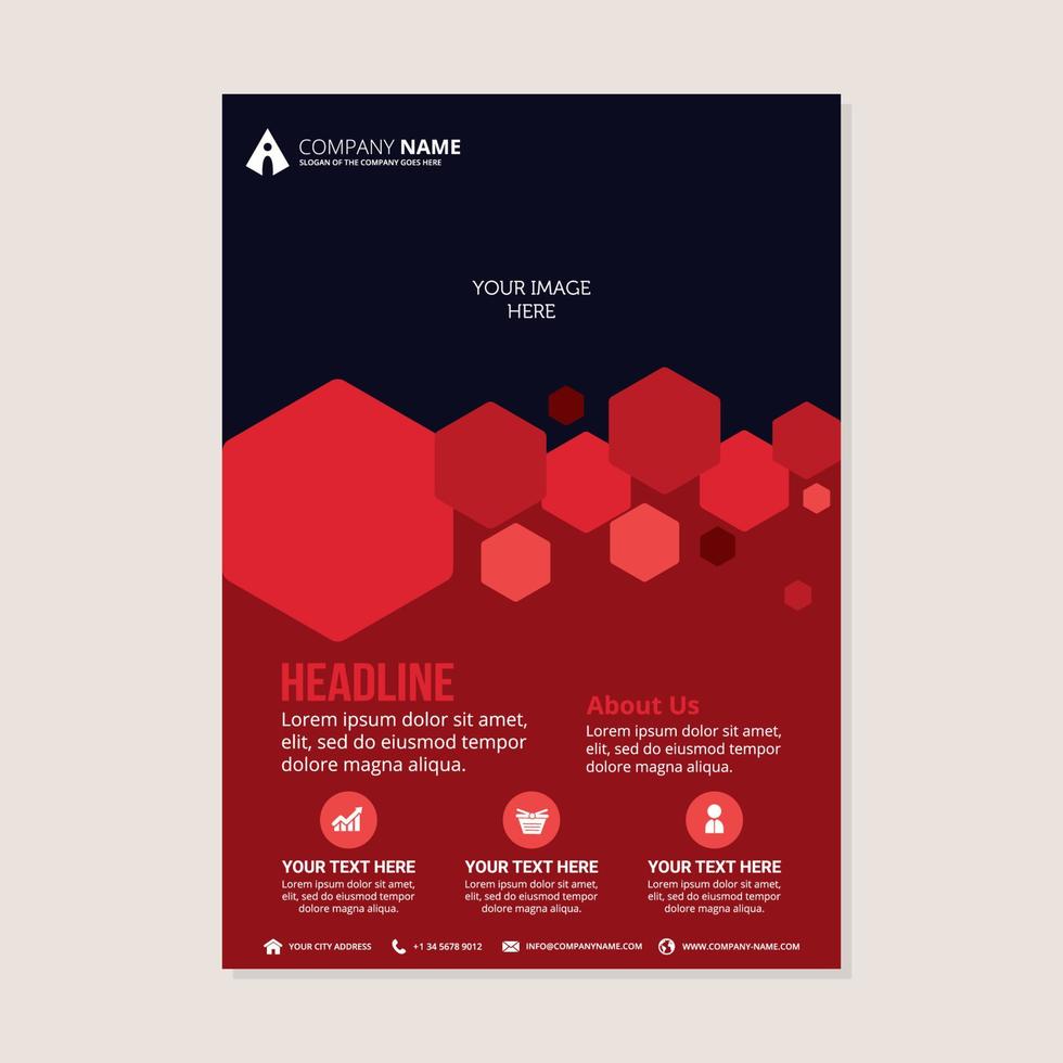 Corporate business annual report brochure flyer design. vector