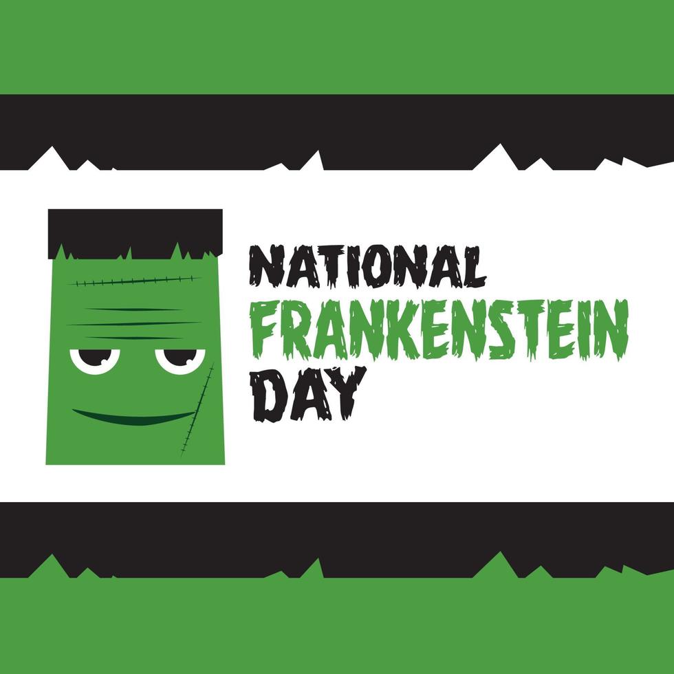 diseño vectorial del día nacional de frankenstein vector