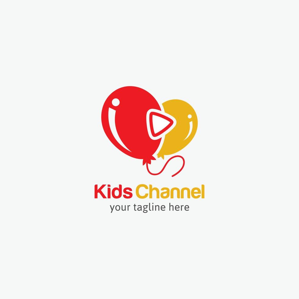 Kids channel logo vector design illustration