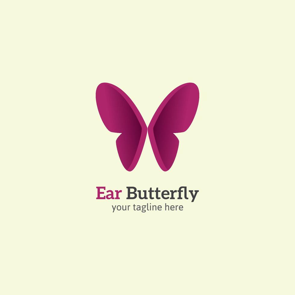 Butterfly logo vector design illustration