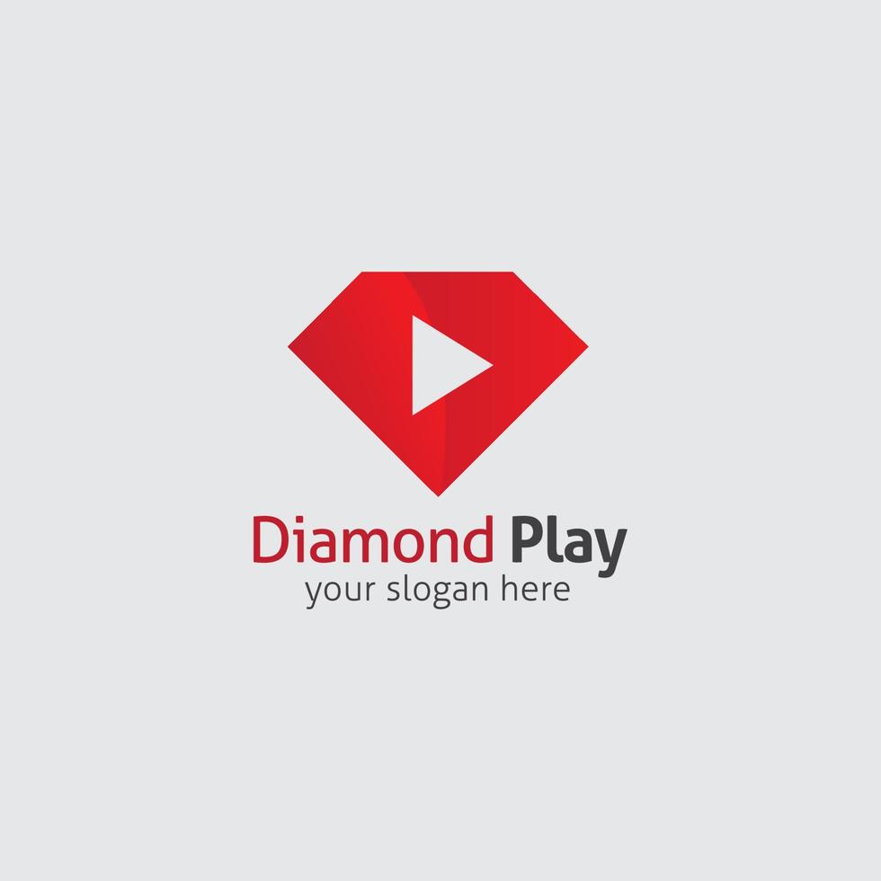 Ilustración de diseño de vector de logotipo de diamante