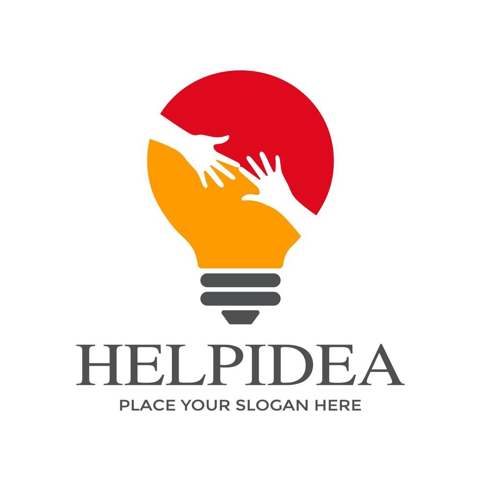 Help idea vector logo template. This design suitable for support community.