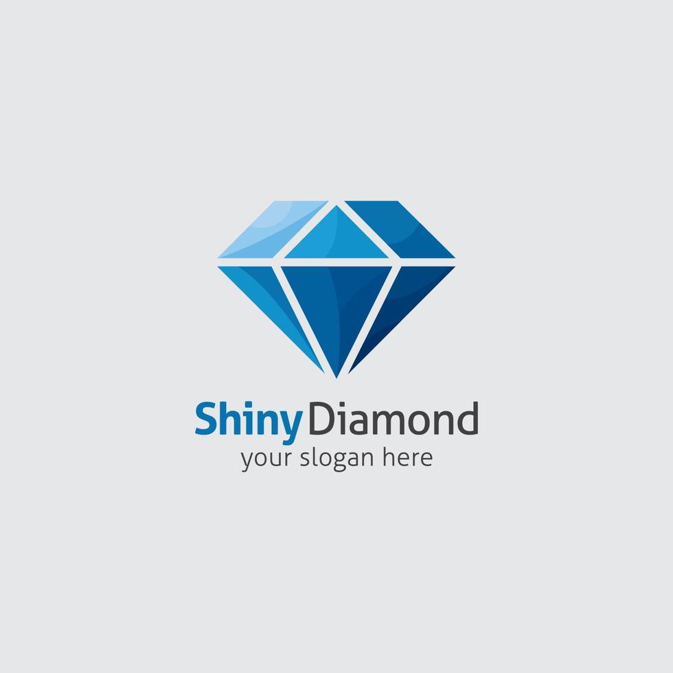 Ilustración de diseño de vector de logotipo de diamante