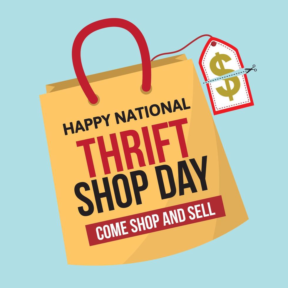 Thrift shop day vector design