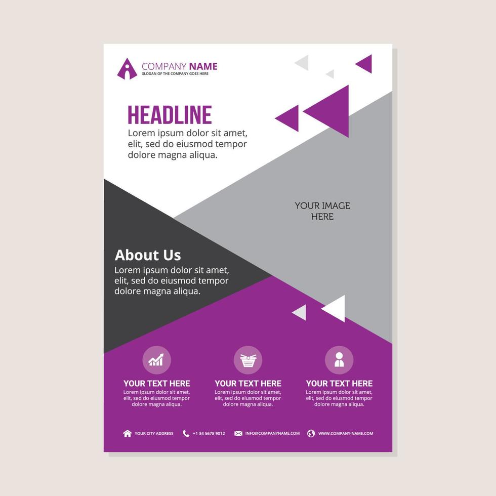 Corporate business annual report brochure flyer design. vector