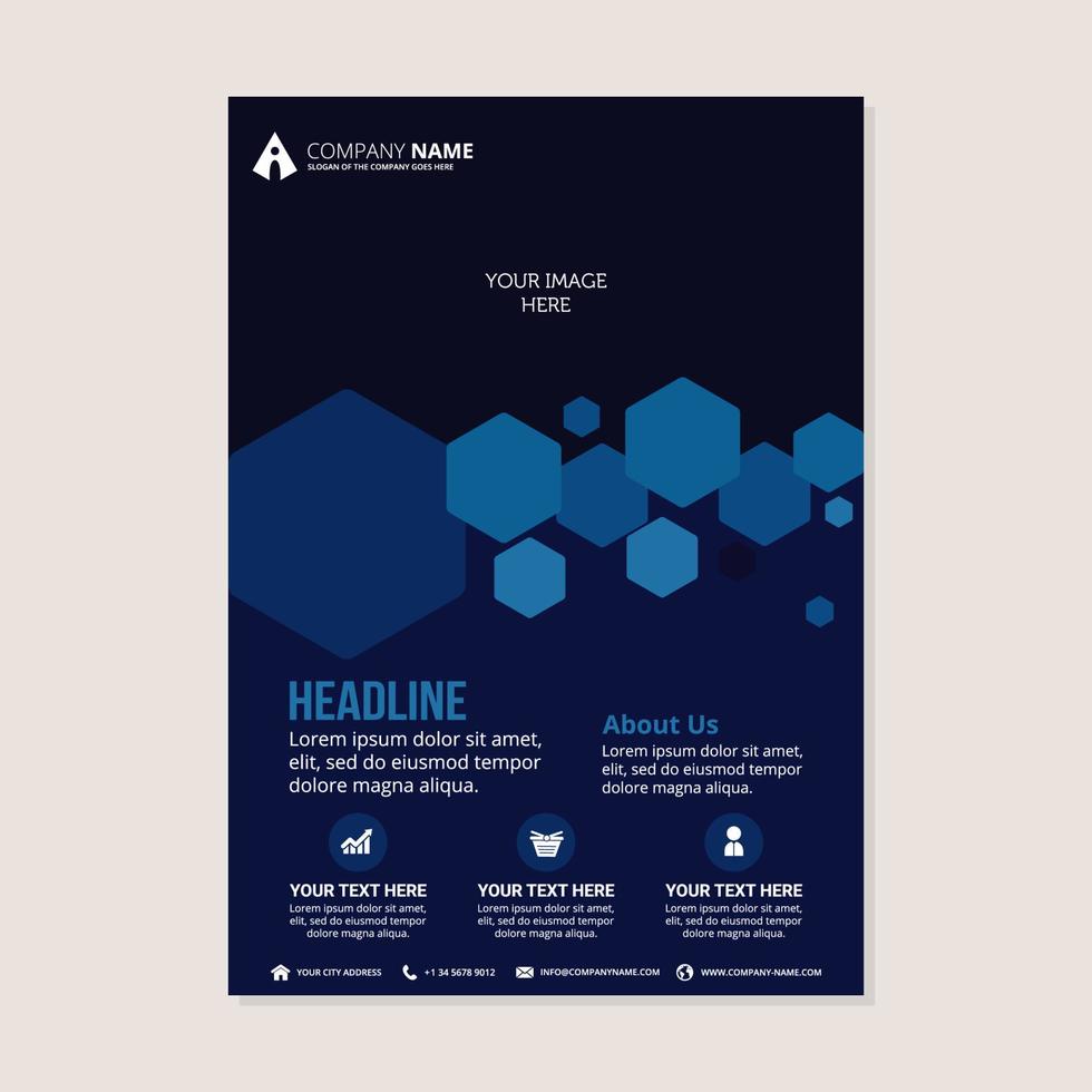 Corporate business annual report brochure flyer design. vector
