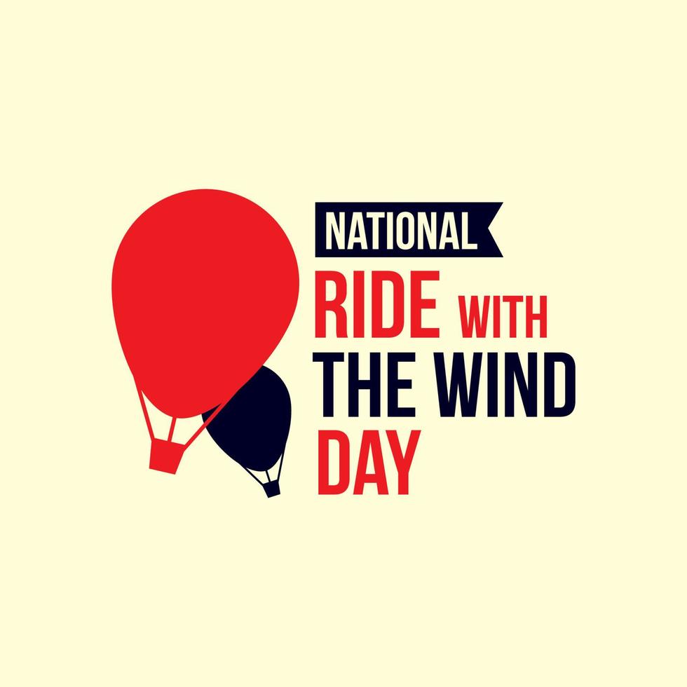 National ride the wind day vector design