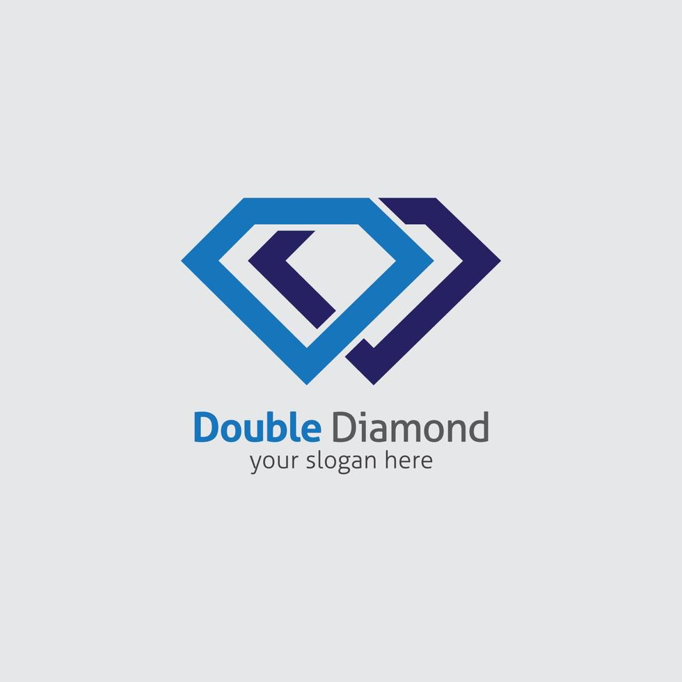 Ilustración de diseño de vector de logotipo de diamante