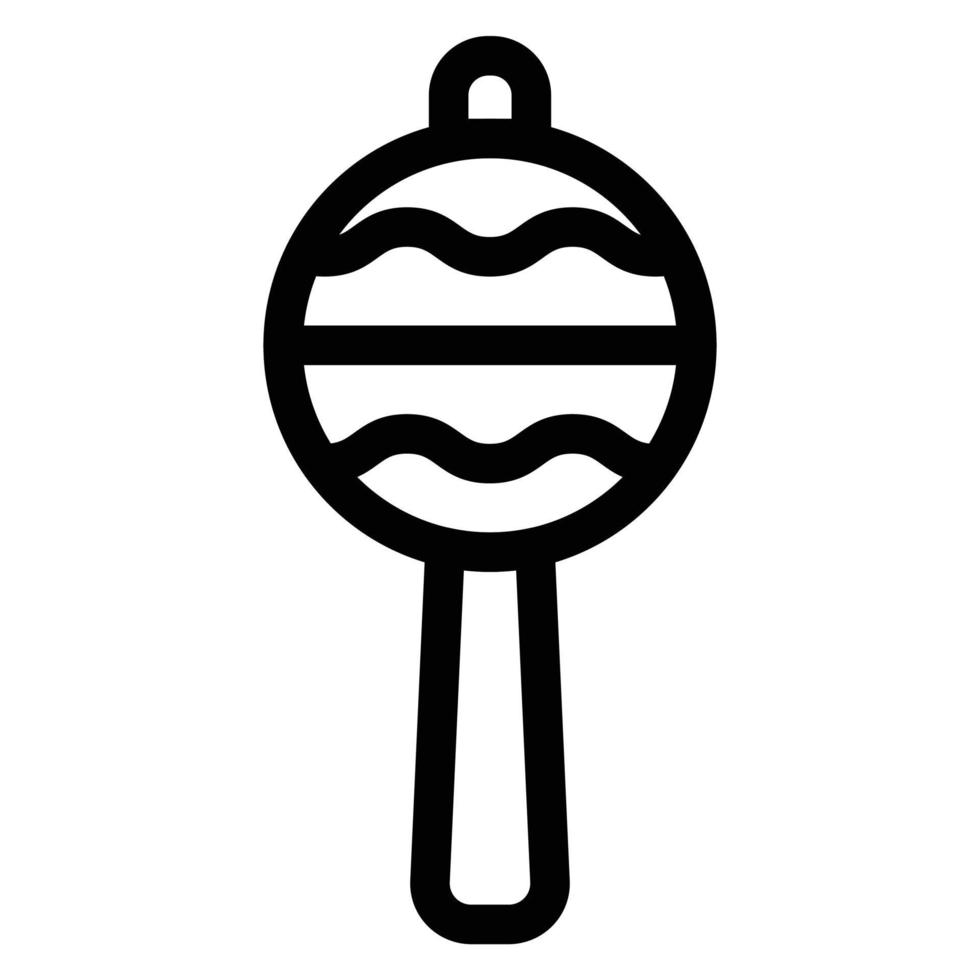 simple rattle toy vector icon, editable, 48 pixel