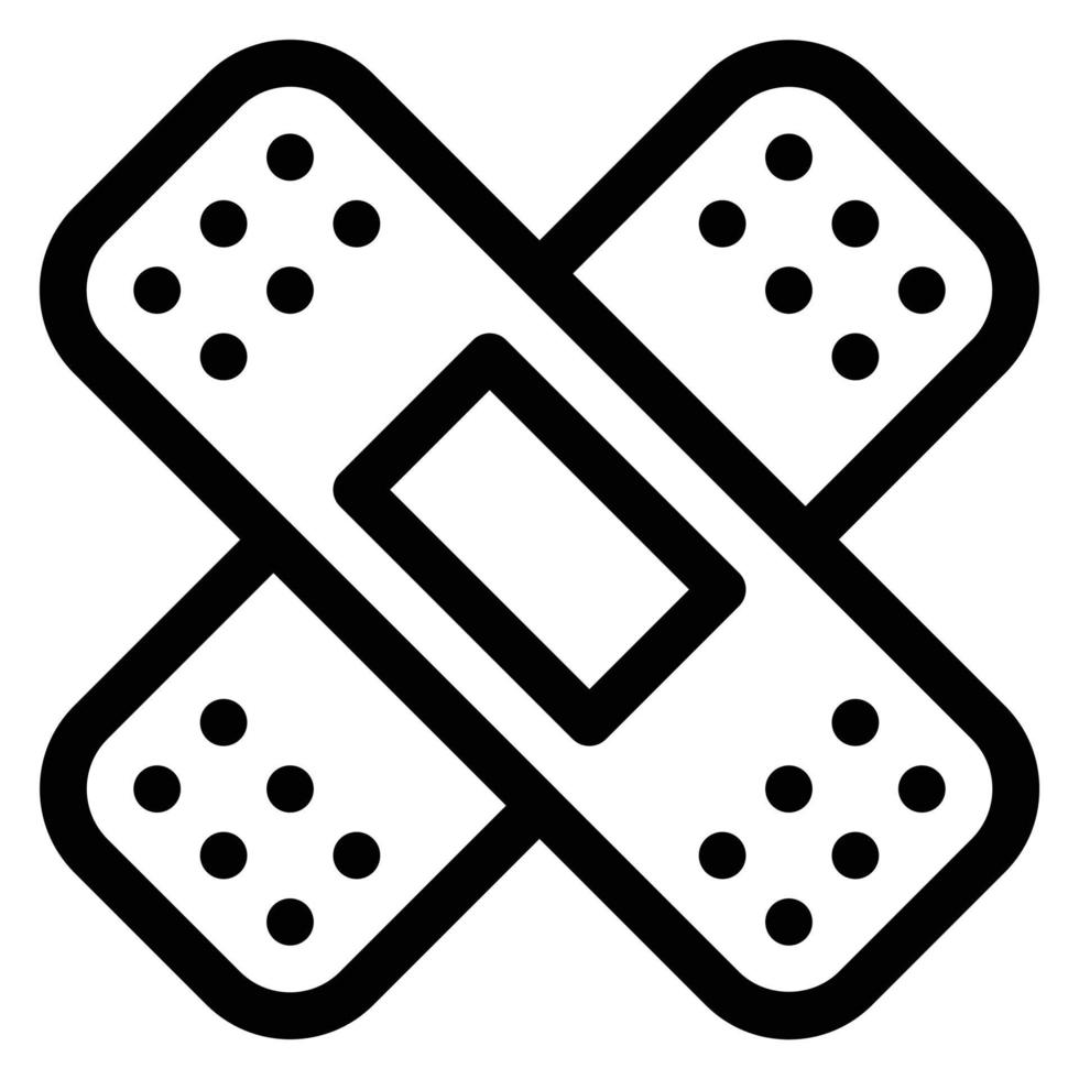 simple band aid vector icon, editable, 48 pixel