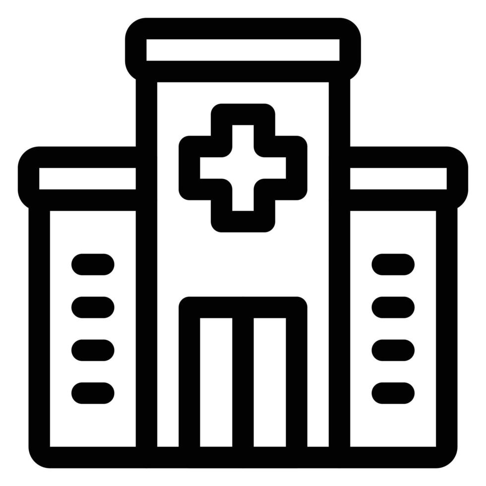 icono de vector de hospital simple, editable, 48 píxeles