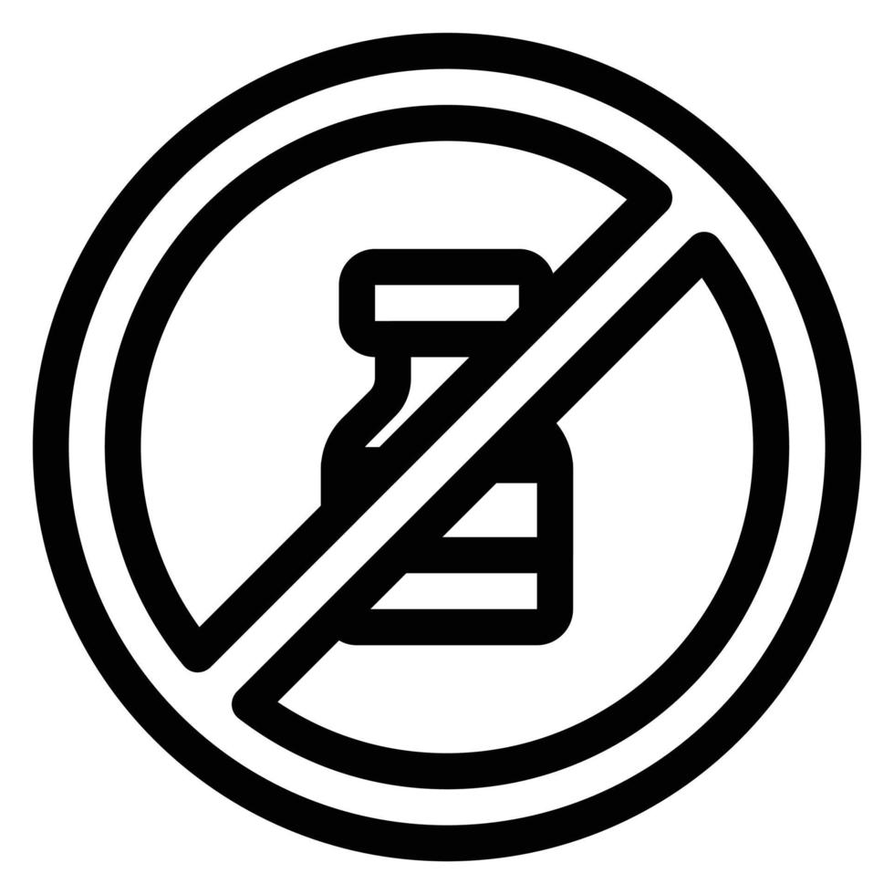 simple no vaccine vector icon, editable, 48 pixel