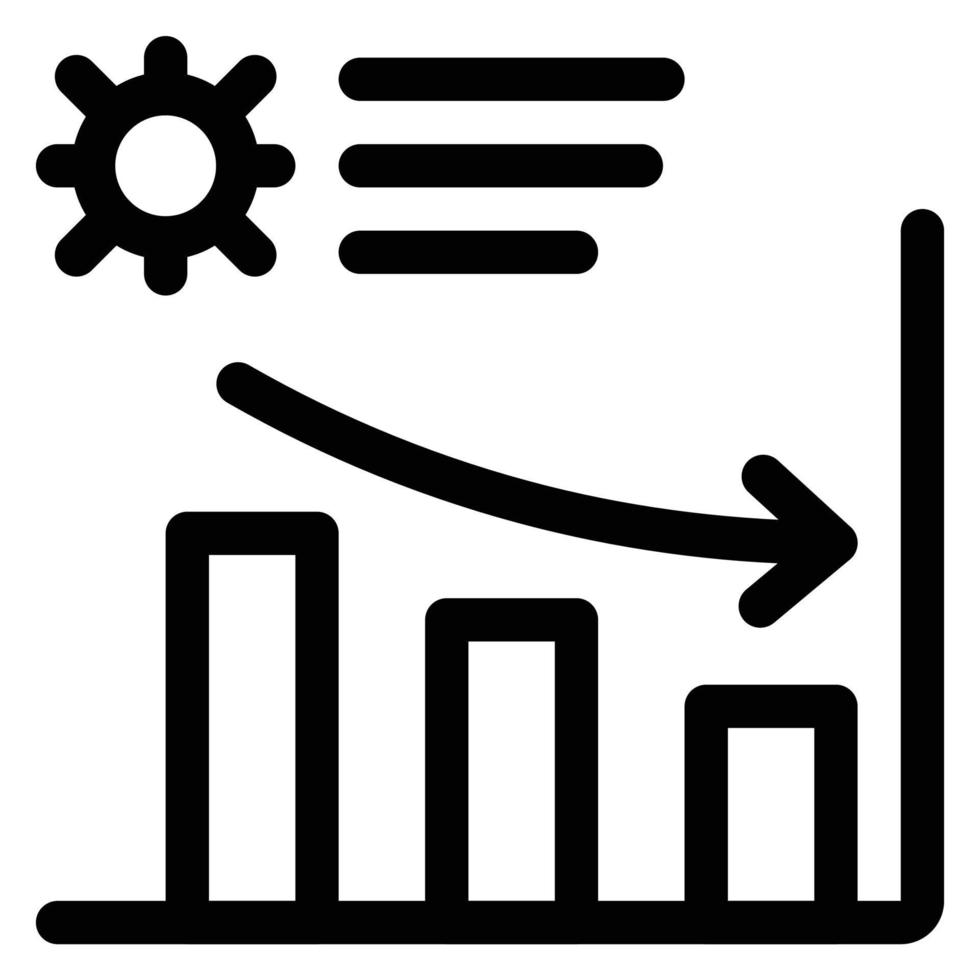 icono de vector de disminución simple, editable, 48 píxeles