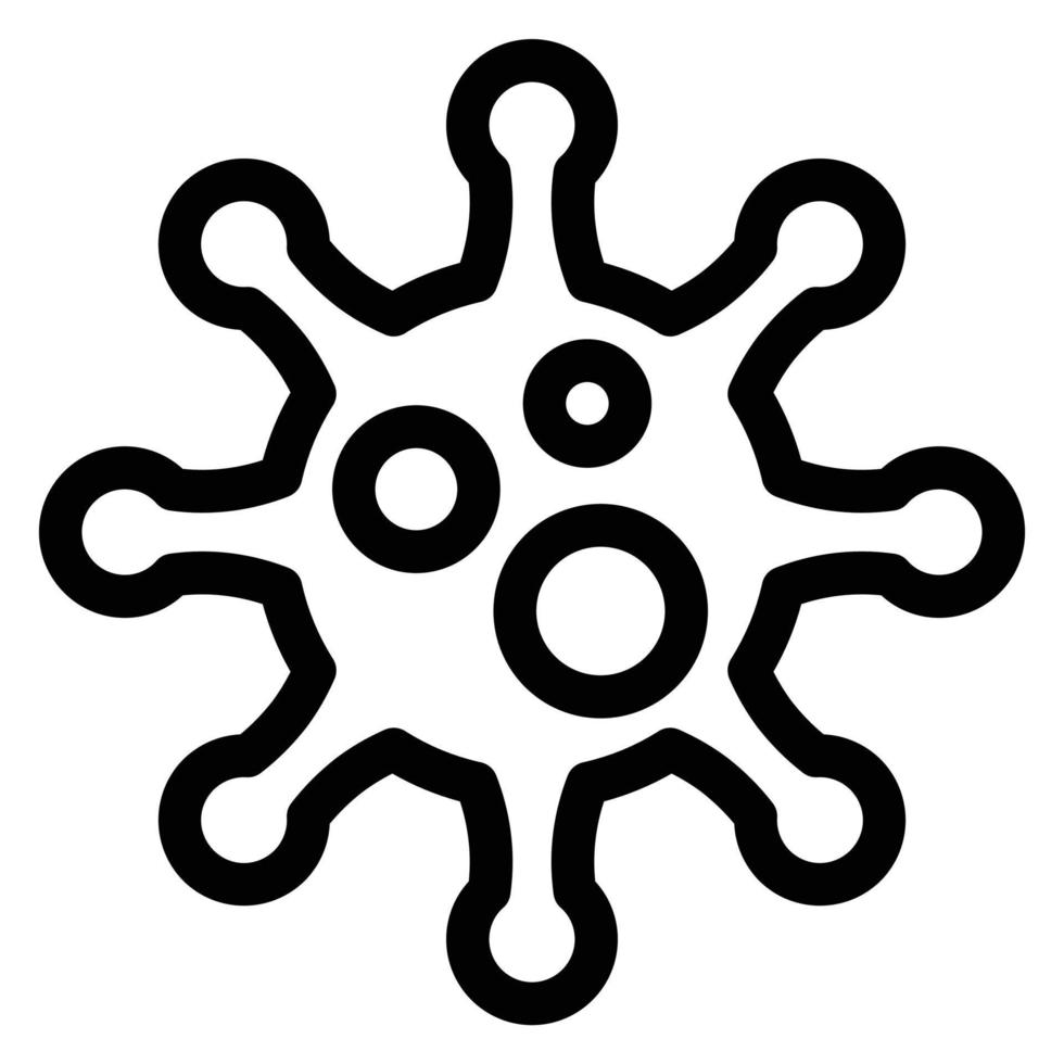 icono de vector de virus simple, editable, 48 píxeles