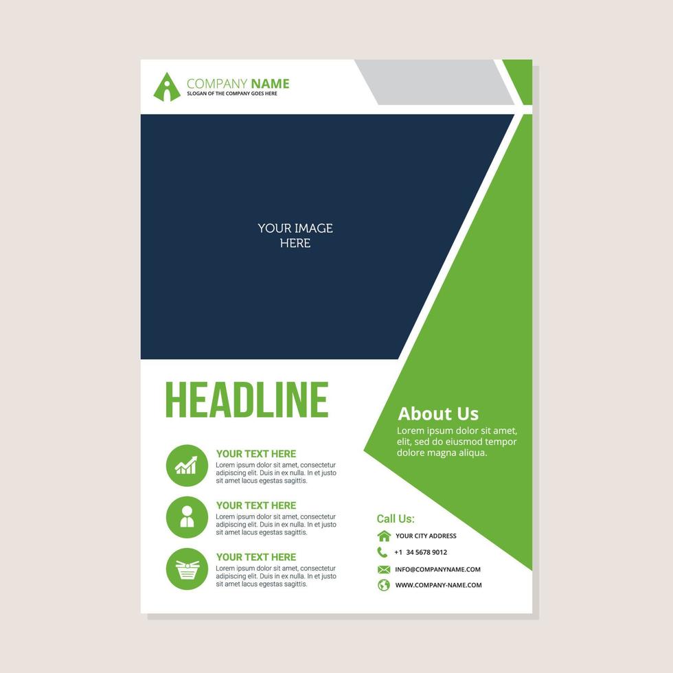 Corporate business annual report brochure flyer design. vector