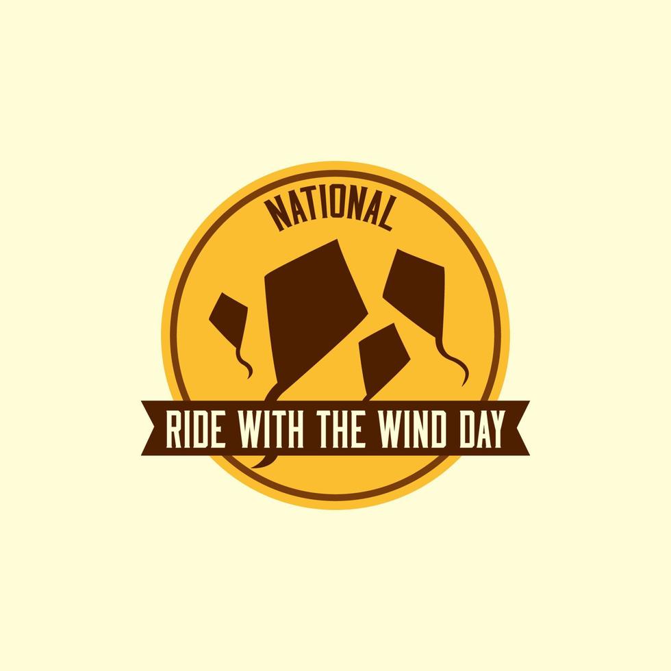 National ride the wind day vector design