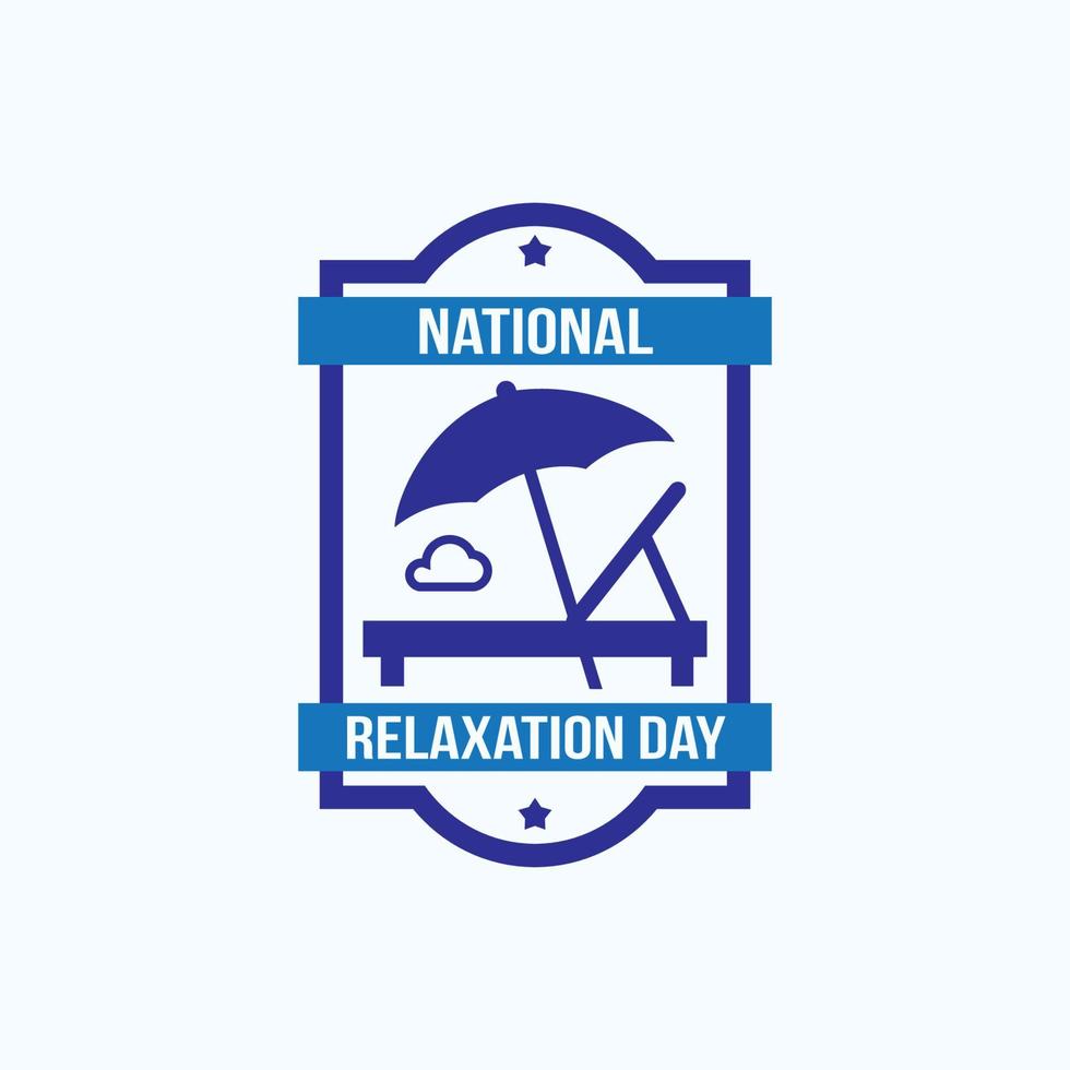 National relaxation day vector design