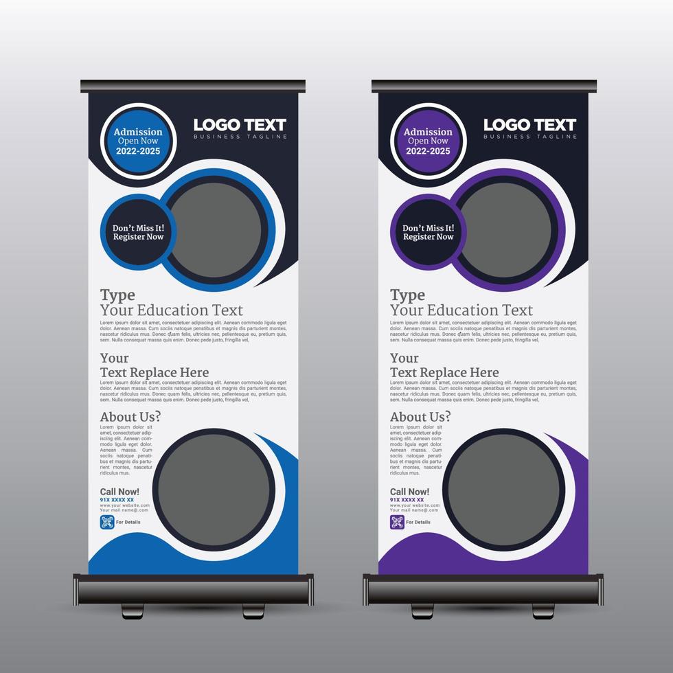 College Education Roll Up Banner vector