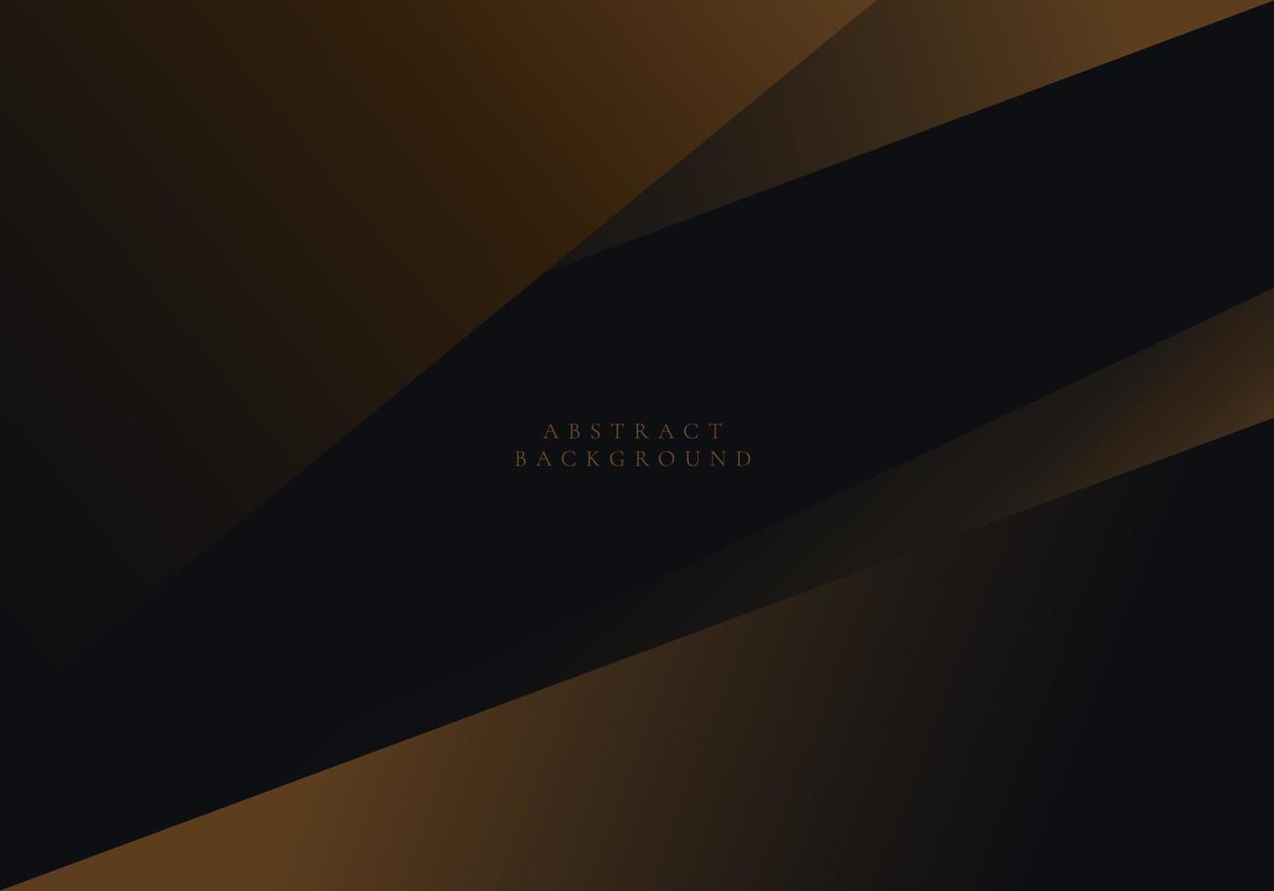 Abstract brown gradient geometric shapes on black background vector