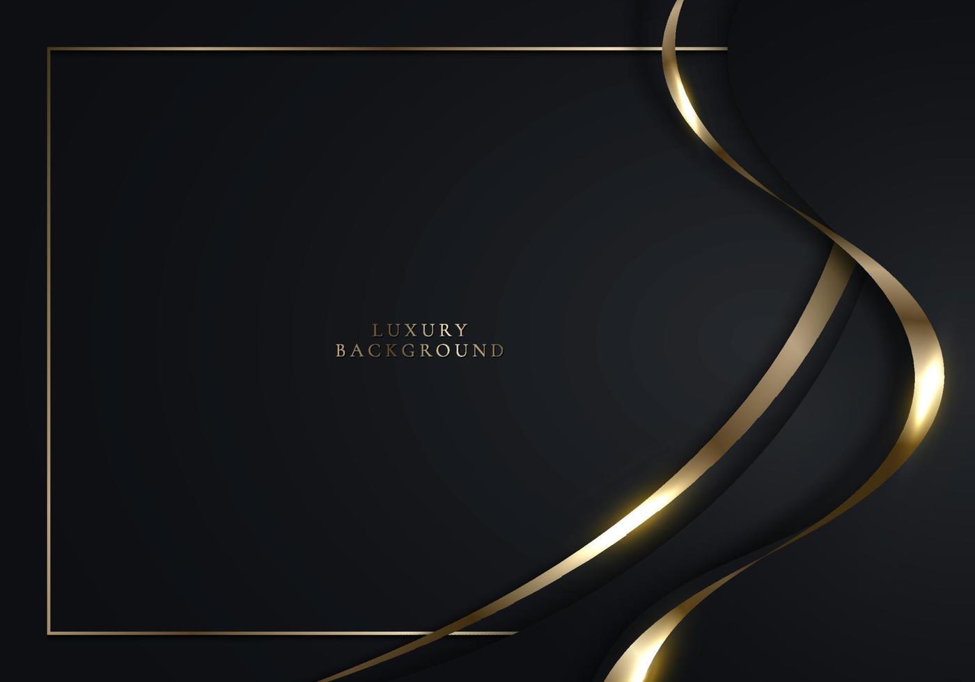 elegante fondo abstracto 3d forma curva negra vector