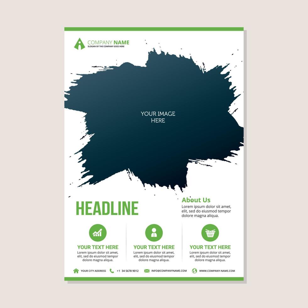 Corporate business annual report brochure flyer design vector