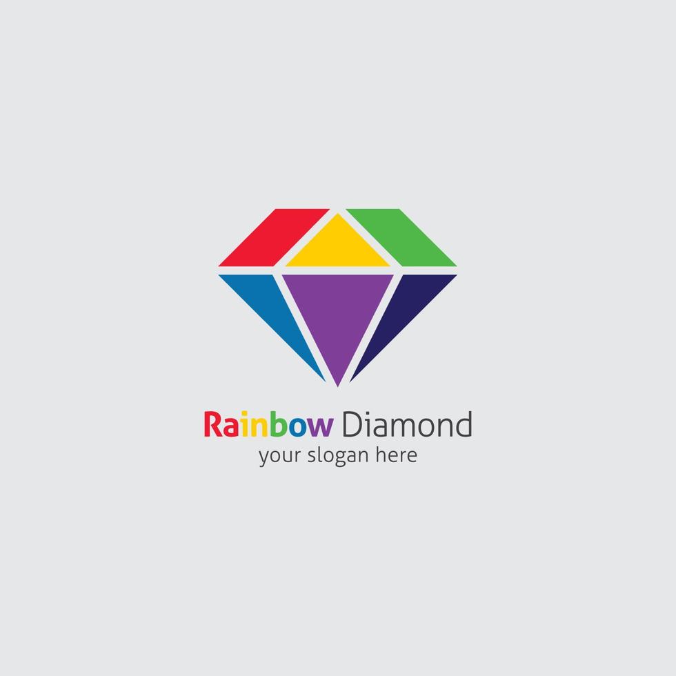 Ilustración de diseño de vector de logotipo de diamante