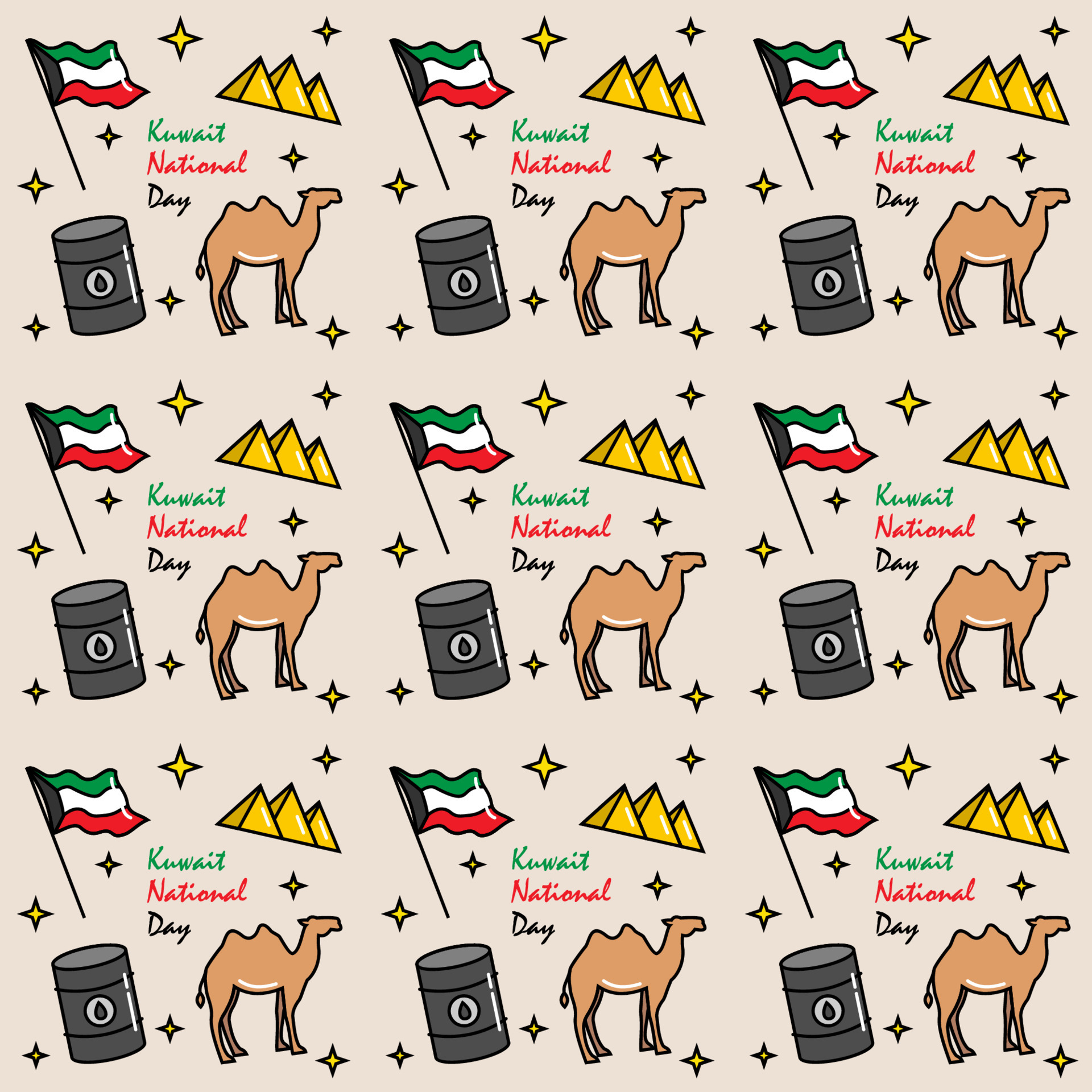 Kuwait National Day doodle seamless pattern vector design 6182289 Vector Art at Vecteezy Kuwait National Day doodle seamless pattern vector design 6182289 Vector Art at Vecteezy