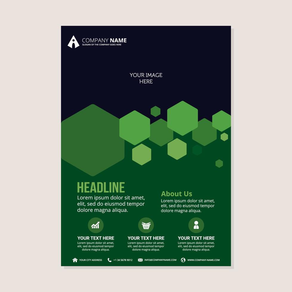 Corporate business annual report brochure flyer design. vector