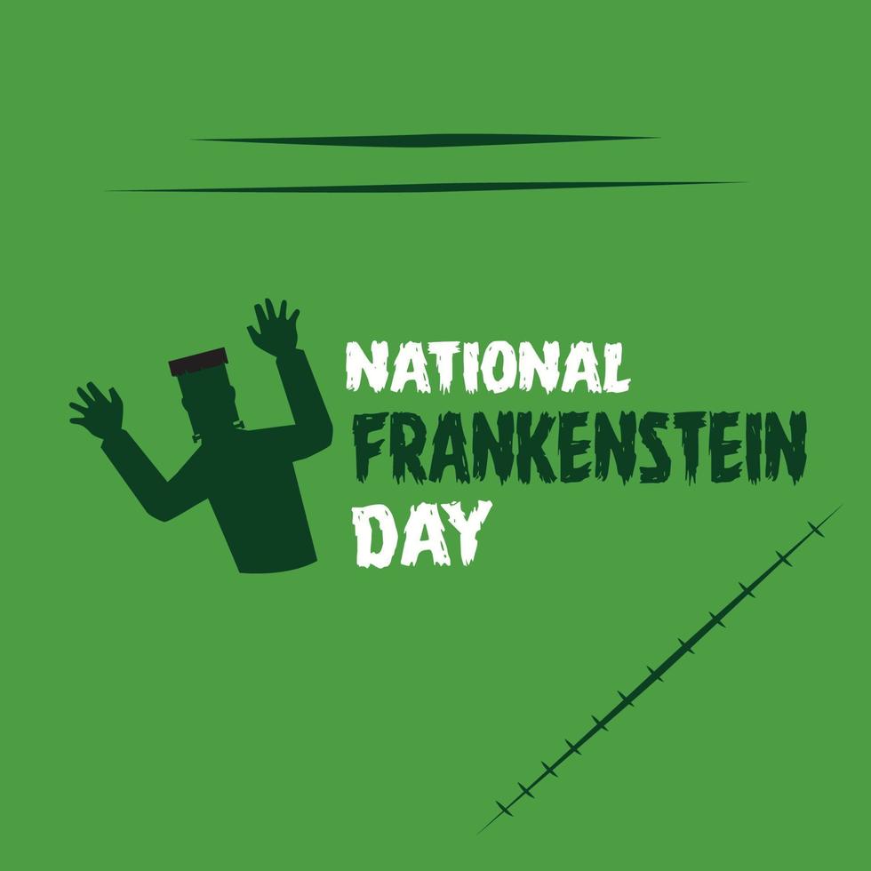 diseño vectorial del día nacional de frankenstein vector