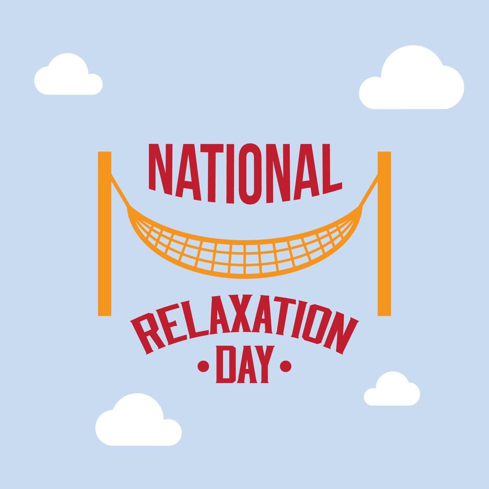 National relaxation day vector design