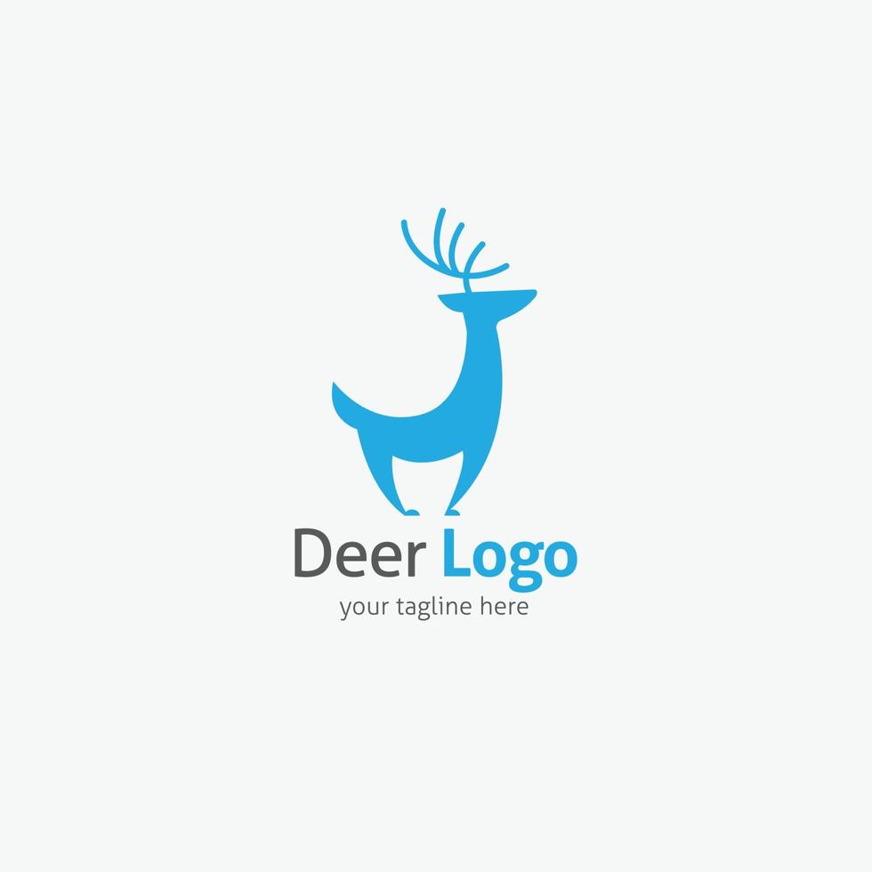 Deer logo vector design illustration