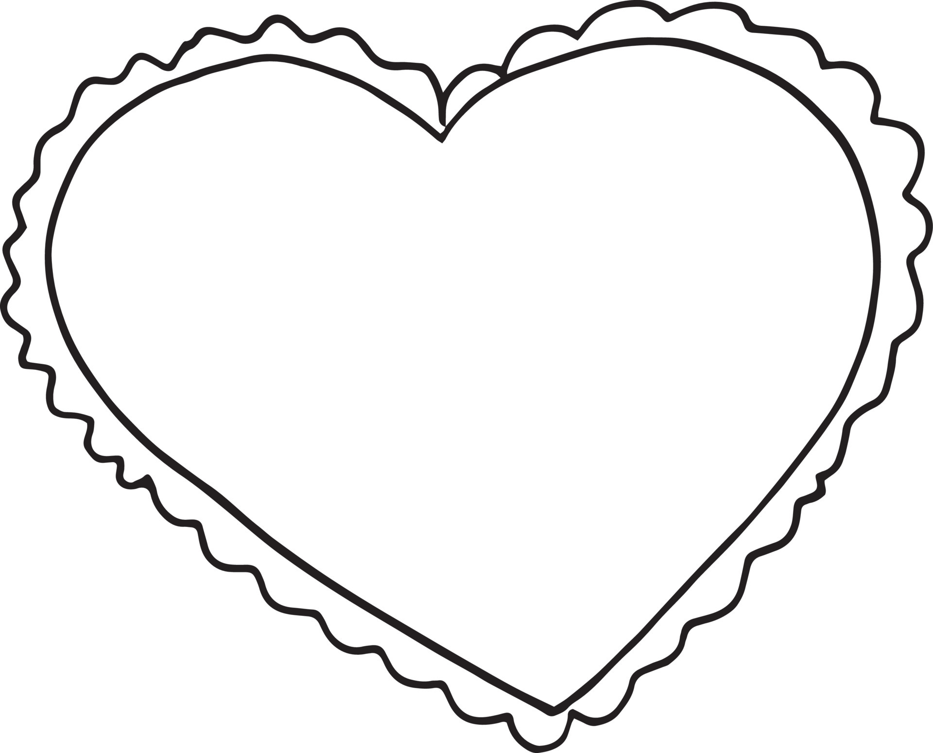valentine hearts cards hand drawn frame border template in minimalistic doodle style monochrome 6182363 vector art at vecteezy