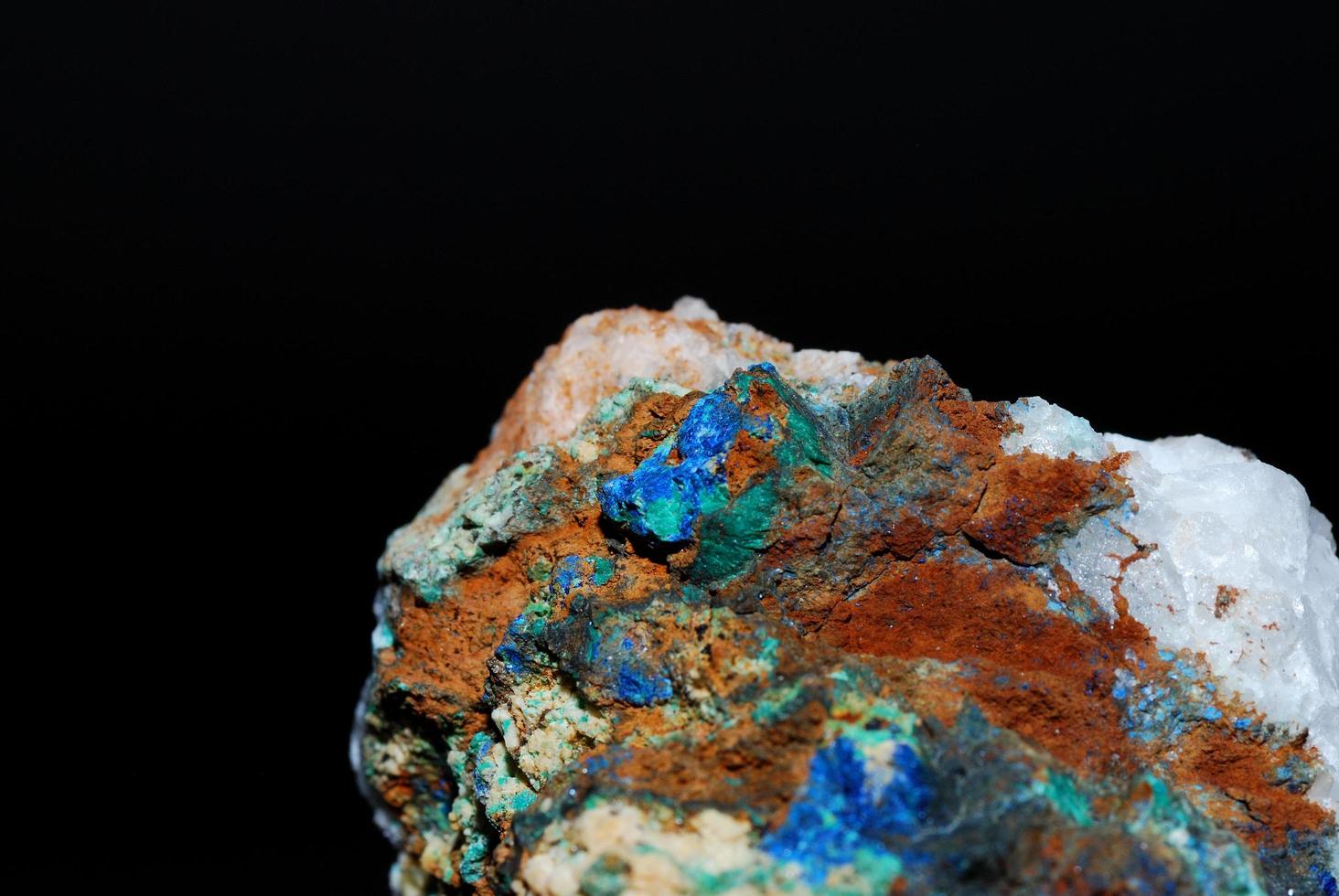 minerals with azurite great view photo