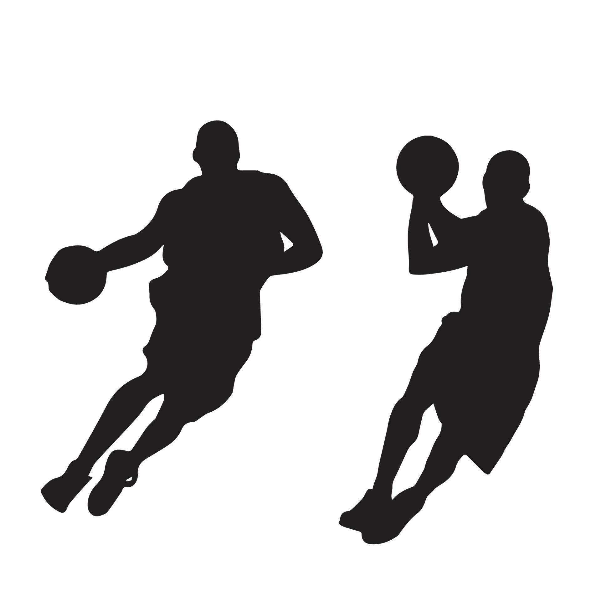 Basketball player silhouette 6182556 Vector Art at Vecteezy