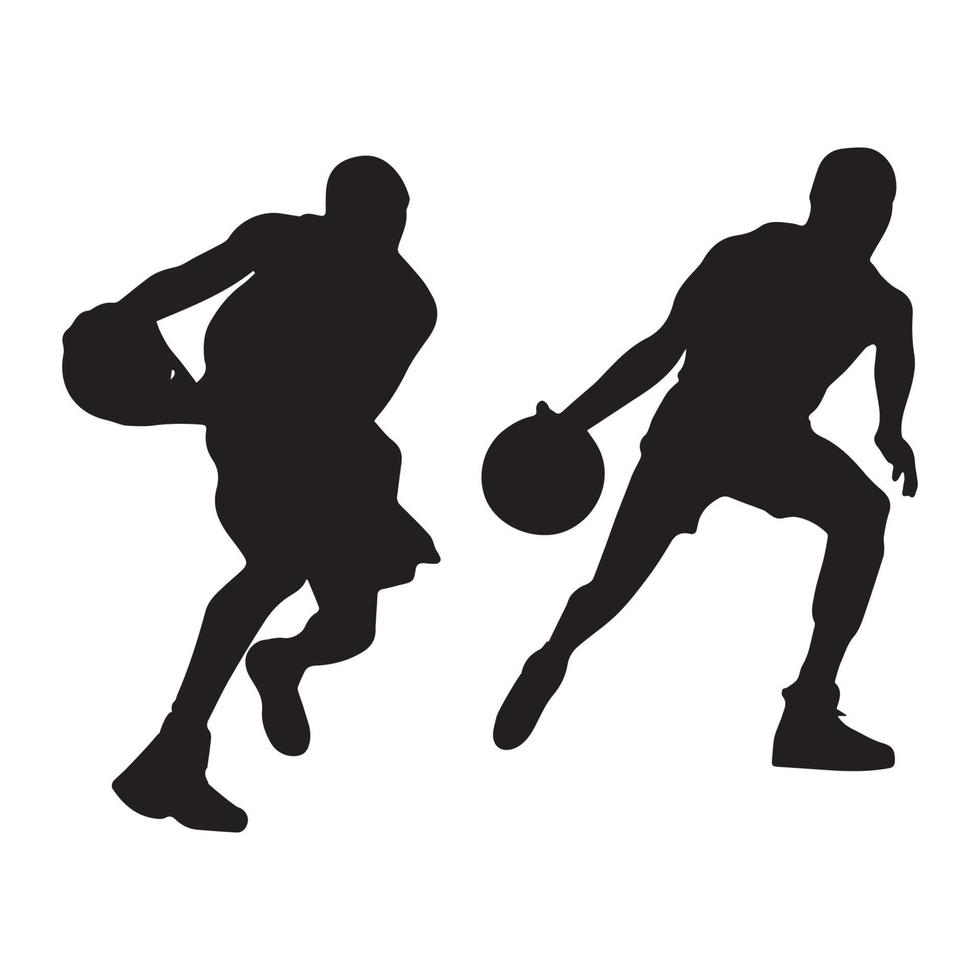 Basketball player silhouette vector