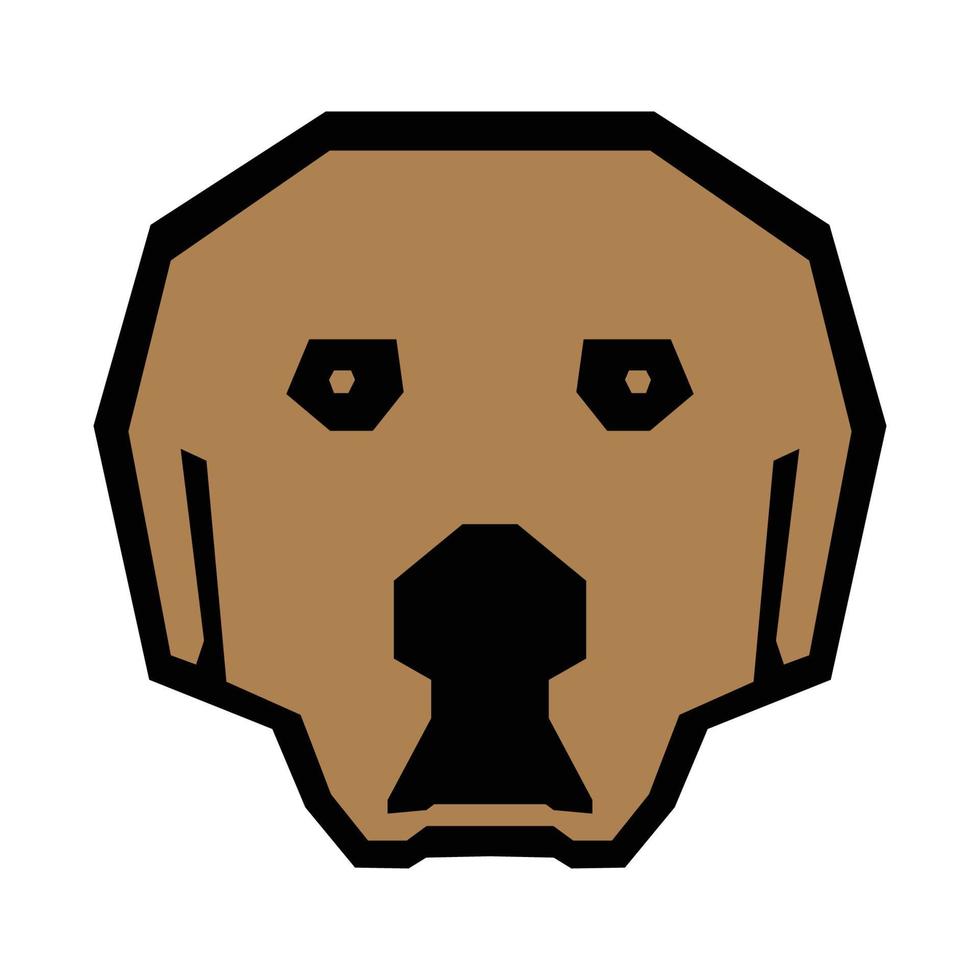 logotipo de icono de cabeza de perro abstracto vector